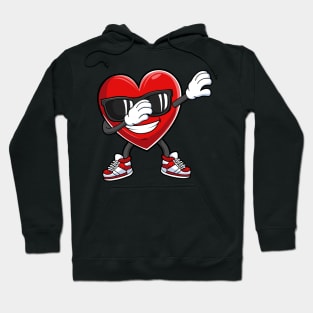 Dabbing Heart Cute Valentines Day Gift For Boys Kids Hoodie